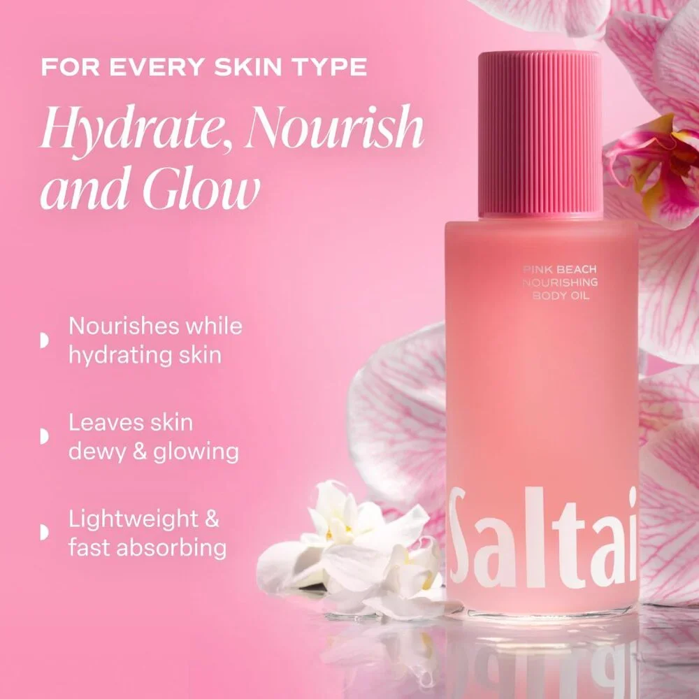Saltair Pink Beach Body Oil After Shower and Bath Moisturizer NEW - Picture 3 of 3